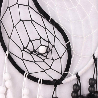 Romantic Dream Catcher Tree of Life Brown Native Handmade Traditional Dream Catcher Yin Yang 50" Long Home Decoration Feather Dream-catcher For Bedroom Wall Hanging Home Decor Wedding Party Blessing Gift