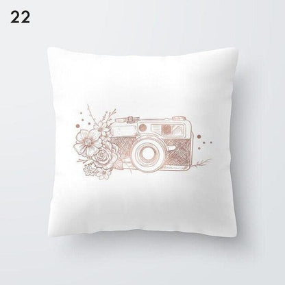 Rose Gold Beautiful Pillow Cover Cushion Home Decorative Colorful Print Cozy Pillow Cases Pineapple Pink Cushion Cover