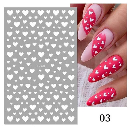 Rose Gold Star 3D Nail Stickers Silver Black White Star Heart Transfer Stickers for Nails DIY Decals Manicures Decoration Tips Nail Art Decals Water Transfer Nail Decals Sticker For Pretty Girl Self-Adhesive Nail Decals Designer Nail Stickers for Acrylic