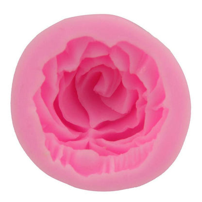 Rose Silicone Cake Mold 3D Flower Fondant Mold Cupcake Jelly Candy Chocolate Decoration Baking Tool Moulds Flower Bloom Rose Shape Silicone Fondant Soap
