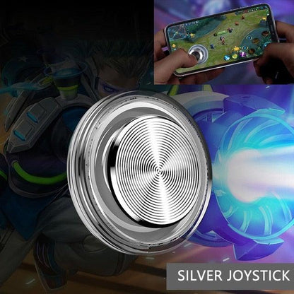 Round Game Joystick For Mobile Phone Rocker Tablet Android, Metal Button Controller With Suction Cup Mobile Phone Game Joystick Game Control Touch Screen Joypad Game Controller