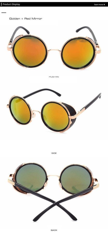 Round Vintage Sunglasses Retro Eyewear Style Sunglasses For Women New Retro Shape Coating Sunglasses For Men New Round Shape  Sunglasses & Classic Design Sunglasses