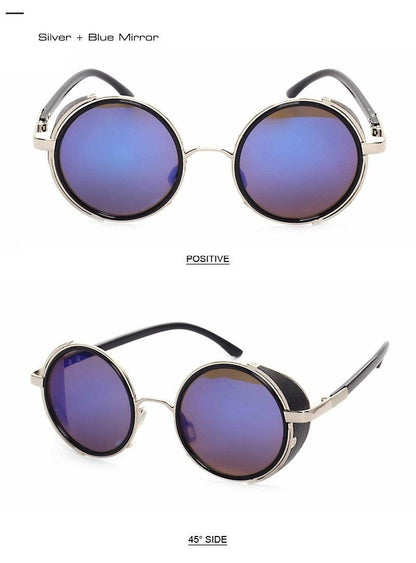 Round Vintage Sunglasses Retro Eyewear Style Sunglasses For Women New Retro Shape Coating Sunglasses For Men New Round Shape  Sunglasses & Classic Design Sunglasses