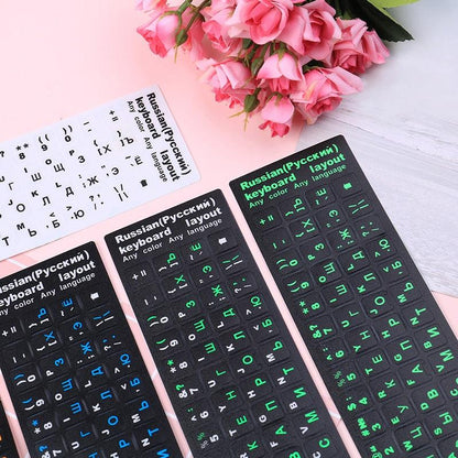 Russian Keyboard Cover Stickers For Laptop PC Keyboard Standard Letter Layout Keyboard Covers Film Silicone Skin Keyboard Covers For Laptops