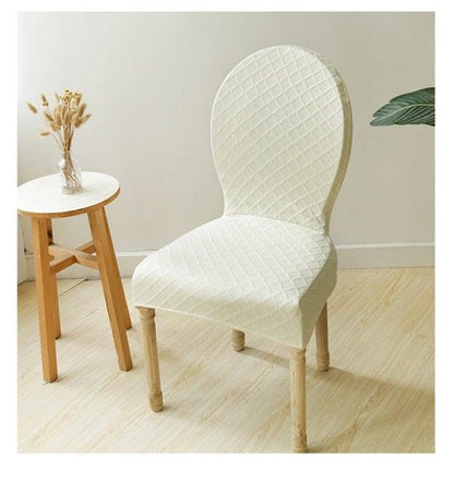 Seat Covers for Dining Room Chairs Stretch Round Home Seat Cover Jacquard Spandex Slipcovers Protector Case Chair Cover Stretch for Kitchen Hotel Banquet Stool Cover
