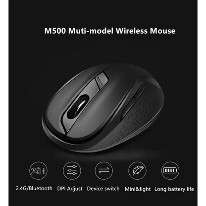 Silent Laptop Wireless Mouse Adjustable DPI Stylish Easy Switch Bluetooth 2.4GHz Mouse For Computer