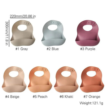 Silicone Bibs For Kids Newborn Baby Feeding Tableware Waterproof  Baby Bibs For Toddler Bib For Kids
