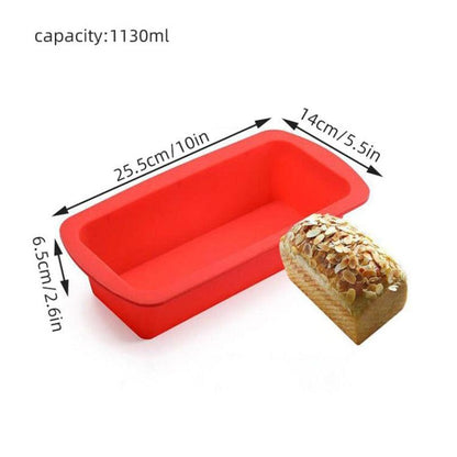 Silicone Cake Mold Baking Accessories Rectangular Bread Mold Toast Pan Cake Moulds Home Kitchen Tools Silicone Bread Loaf Pan Non-Stick Silicone Baking Mold For Homemade Baking Cakes Breads