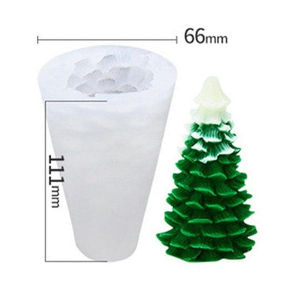 Silicone Mould Christmas Tree Shaped Cake Mold Decoration Tools Candle Mold Baking Tool Home Decoration For Christmas Party 3D Tree Shaped Candle Silicone Mold 4Pcs Different Xmas Pine Molds