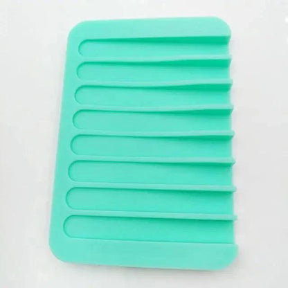 Silicone Soap Holder Flexible Soap Dish Plate Holder Tray Soapbox Container Storage For Bathroom Kitchen Soap Dish for Shower Waterfall Soap Holder Soap Tray Soap Saver Drainer Flexible Silicone for Shower Bathroom Kitchen Counter Top Keep Soap Bars Dry