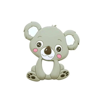 Silicone Teether Animal Koala Baby Teether Pendant Food Grade BPA Free Baby Teething Chew Charms Silicone Beads Toy