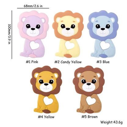 Silicone Teether Rodent Cartoon Animals 1pc Food Grade Silicone Pandents,  Teething Toys For Teeth Tiny Rod Baby Teethers Gift