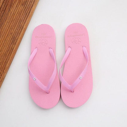 Simple Colors Comfortable Slippers Flip Flop Women Summer Fashion Casual Non-Slip Couple Flip Flops Breathable Beach Flip Flops For Women Summer Beach Slide Sandals
