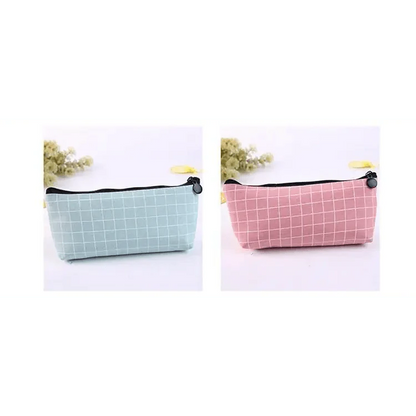 Simple Striped Color Design Pencil Cases For Students Retro Large Capacity Stationery School Pouch