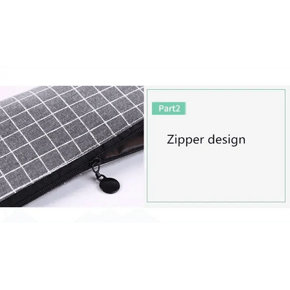 Simple Striped Color Design Pencil Cases For Students Retro Large Capacity Stationery School Pouch