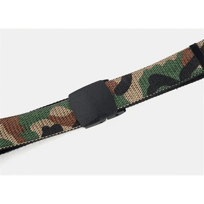 Simple Unisex Waistbands Retro Adjustable One Size Cotton Strap Metal Buckle 116cm Belts For Men