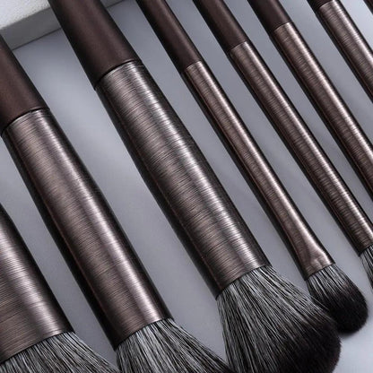 Sizzling 11/8pcs Natural Hair Green Makeup Brushes Foundation Powder Eyeshadow Eyebrow Brush Set Profesional Cosmetic Tool