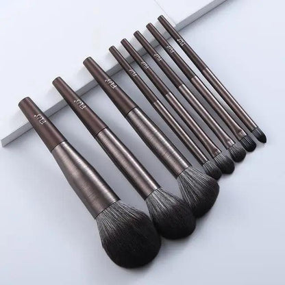 Sizzling 11/8pcs Natural Hair Green Makeup Brushes Foundation Powder Eyeshadow Eyebrow Brush Set Profesional Cosmetic Tool