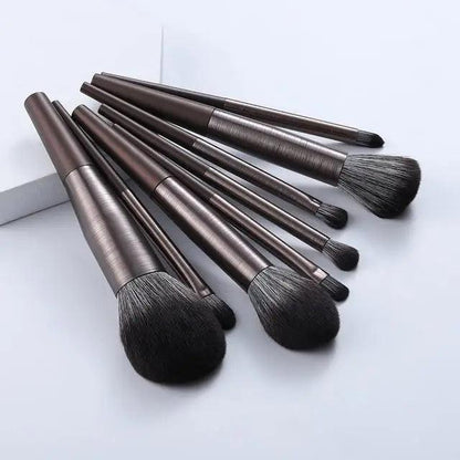 Sizzling 11/8pcs Natural Hair Green Makeup Brushes Foundation Powder Eyeshadow Eyebrow Brush Set Profesional Cosmetic Tool