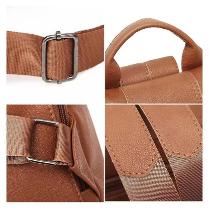 Sizzling Anti-Theft Vintage Style Leather Backpacks for Teenager Girls And Women School Bagpack For Females Travel Bags