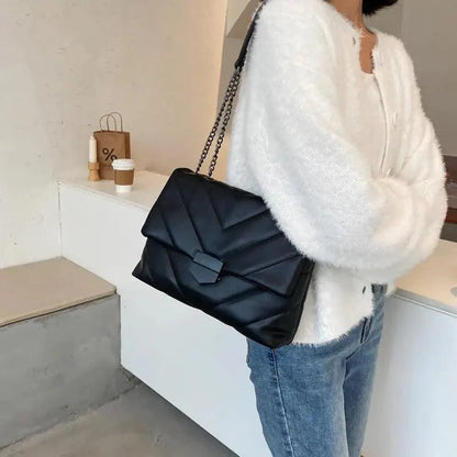 Sizzling Embroidery Thread Small PU Leather Crossbody Bags For Women And Girls Trending Female Shoulder Handbags
