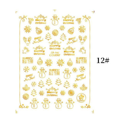Sliver Bronzing Christmas Slider Nail Art 3D Decals Decoration Snowflake Nail Art Sticker Manicures Transfer Foil Xmas Gift  Nails Snowflake Nail Art Stickers Decals Christmas Nail 3D Self Adhesive Nail Stickers for Acrylic Nails Snowflake