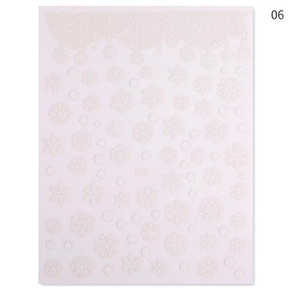 Sliver Bronzing Christmas Slider Nail Art 3D Decals Decoration Snowflake Nail Art Sticker Manicures Transfer Foil Xmas Gift  Nails Snowflake Nail Art Stickers Decals Christmas Nail 3D Self Adhesive Nail Stickers for Acrylic Nails Snowflake