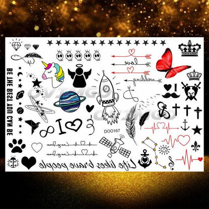 Small 3D Dinosaur Temporary Sticker Tattoos Colorful Tiny Tattoos For Party Children