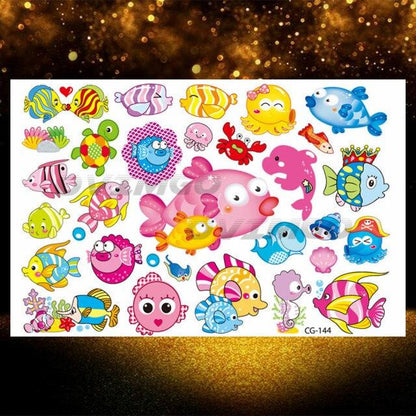 Small 3D Dinosaur Temporary Sticker Tattoos Colorful Tiny Tattoos For Party Children