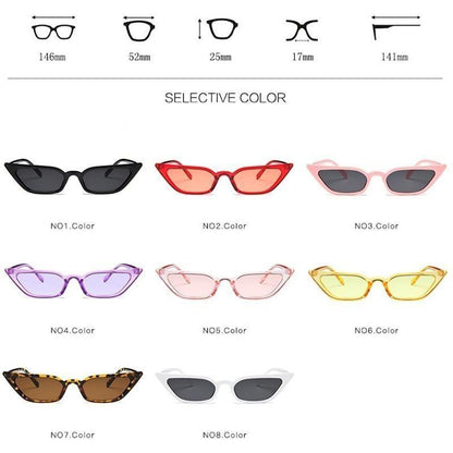 Small Leopard Cateye Design Women Sunglasses Vintage Glasses For Women Summer UV Eyewear Protection Eye Catching Cool Sunglasses For Women Goggles Plastic Frame