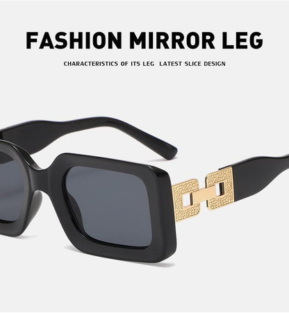 Small Size Rectangle Shape Sunglasses For Women & Men New Retro Style Square Branded Design New Fashionable  Hip Hop Sun Glasses For Female