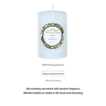 Smokeless Soy Wax Scented Candles Scented Pillar Candles Dripless Clean Burning Smokeless Dinner Candle For Wedding Party Restaurants Home Candles Church Wedding Birthday Holiday Scented Buddhist Creative Candles