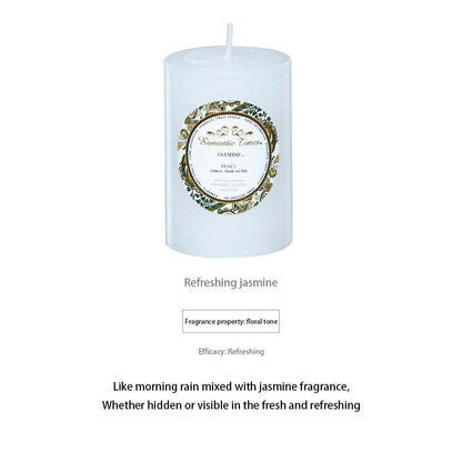 Smokeless Soy Wax Scented Candles Scented Pillar Candles Dripless Clean Burning Smokeless Dinner Candle For Wedding Party Restaurants Home Candles Church Wedding Birthday Holiday Scented Buddhist Creative Candles