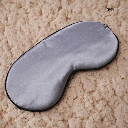 Smooth Pure Silk Sleep Rest Eye Mask Padded Shade Cover Travel Relax Eye Mask Sleeping Mask Comfortable Sleep Eye Cover With Adjustable Strap