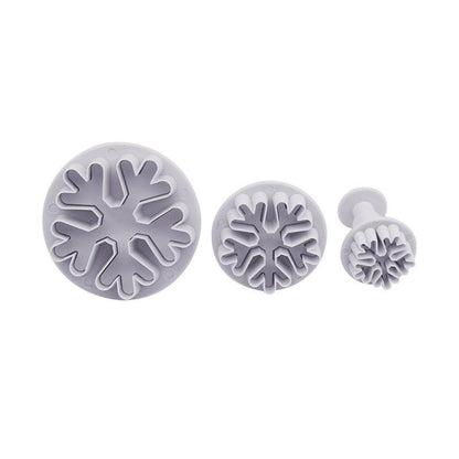 Snowflake Fondant Cake Decorating Tools Sugarcraft Cutter Mold Cake Decorating Baking Tools Kitchen Accessories 3Pcs/Set Snowflake Cookie Cutter Set Cake Decorating Mold Fondant Winter Theme Molds