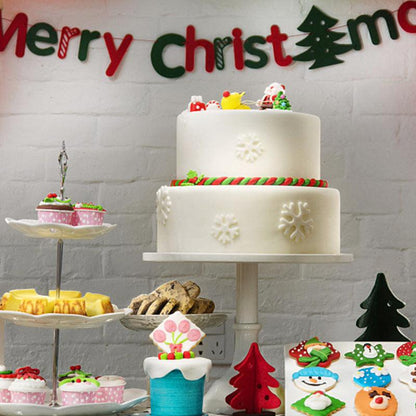 Snowflake Fondant Cake Decorating Tools Sugarcraft Cutter Mold Cake Decorating Baking Tools Kitchen Accessories 3Pcs/Set Snowflake Cookie Cutter Set Cake Decorating Mold Fondant Winter Theme Molds