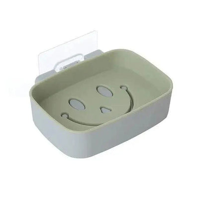 Soap Rack No Drilling Wall Mounted Double Layer Soap Holder Soap Sponge Dish Bathroom Accessories Soap Dishes Self Adhesive Soap Dish Bar Soap Holder Soap Dishes Tray Saver Case Box for Shower Bathroom Kitchen Dish Drainer Drying Rack