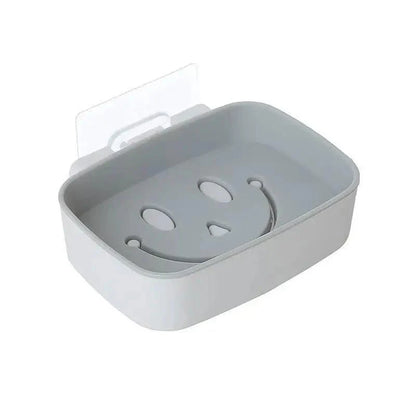 Soap Rack No Drilling Wall Mounted Double Layer Soap Holder Soap Sponge Dish Bathroom Accessories Soap Dishes Self Adhesive Soap Dish Bar Soap Holder Soap Dishes Tray Saver Case Box for Shower Bathroom Kitchen Dish Drainer Drying Rack