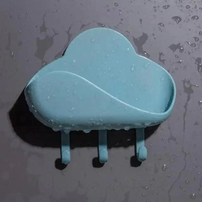 Soap Rack No Drilling Wall Mounted Double Layer Soap Holder Soap Sponge Dish Bathroom Accessories Soap Dishes Self Adhesive Soap Dish Bar Soap Holder Soap Dishes Tray Saver Case Box for Shower Bathroom Kitchen Dish Drainer Drying Rack