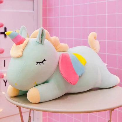 Soft And Cute 30CM Unicorn Action Figure Plush Toy Huggable Bear Doll Girl Sleeping Long Pillow Cute For Girl's Bed