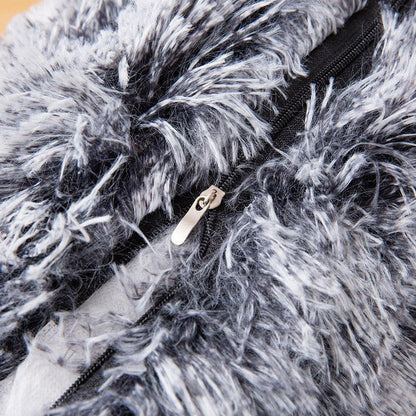 Soft Fur Plush Shaggy Fluffy Pillow Cover Decorative Cushion Covers For Home Living Room Sofa Decor Luxury Faux Fur Throw Pillow Cover Decorative Plush Pillow Case Cushion Cover Shell for Sofa Bedroom Car 43x43cm