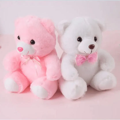 Soft Plush Doll, Light Up LED Teddy Bear Stuffed Animals, Mini Glow Bear Plush Toy Creative Colorful Glowing Teddy Bear Doll Gifts for Bedroom, Kids, Baby, Valentine - Pink