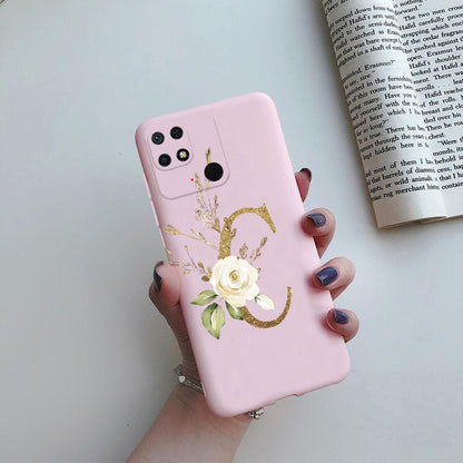 Soft Silicone Bumpers Protective Cover Anti-Scratch Shockproof Phone Case For Redmi 10C Case 6.71" Cute Letters Cover Soft Silicone Phone Case For Xiaomi Redmi 10C 10 C Redmi10C Shockproof Bumper Phone Case