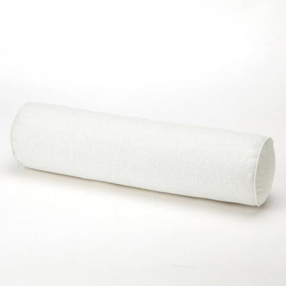 Solid Long Round Maternity Pillow Cotton linen Neck Headrest Body pillow Bed Chair Car Seat Backrest Sleeping Pillow Round Cervical Roll Cylinder Bolster Pillow with Removable Washable Cover, Ergonomically Designed  for Head Neck Spine