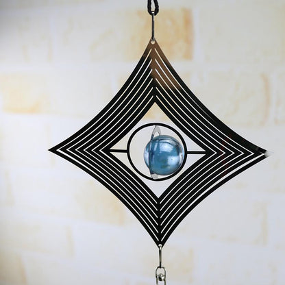 Spiral Rotating Wind Chimes Windows Metal Spiral Tail Stainless Steel Spin Decor For Indoor Outdoor Spinner Wind Chime Decoration Christmas Spinner Crystal Wind Chime