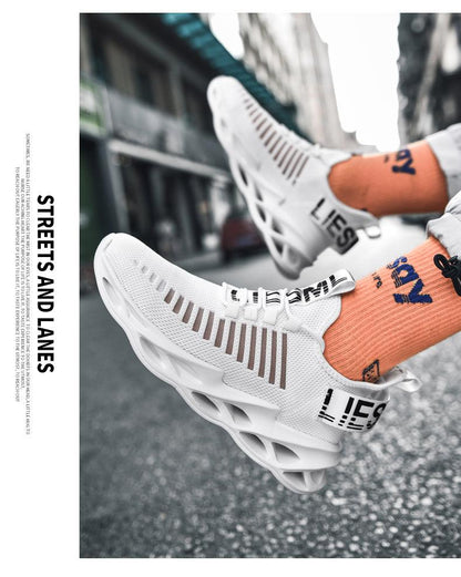 Sport New Mens Sneakers Breathable Running Shoes Outdoor Running Tennis Blade Sneakers Sport Fashion Comfortable Casual Couples Gym Mens Casual Walking Sneakers