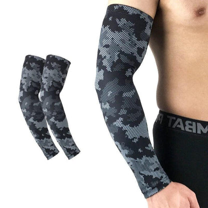 Sports Compression Arm Sleeve Basketball Cycling Arm Warmer Long Sun Sleeves For Men & Women Perfect For Cycling Driving Running Basketball Football & Outdoor Activities Summer Running UV Protection Volleyball Arm Covers