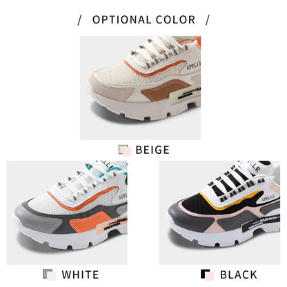 Sports Footwear Women's Running Shoes Summer New Mesh Breathable Platform Increased Fashion Shoes Womens Running Athletic Casual Sports Sneakers For Walking Gym Jogging Training Fitness