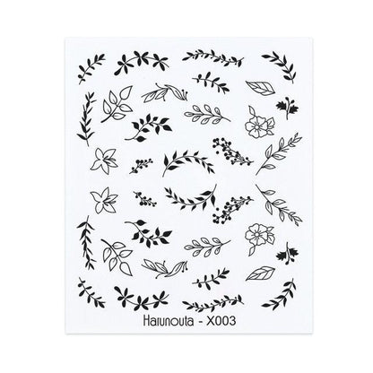 Spring Simple Green Theme Water Decal Sticker Flower Leaf Tree Summer Slider For Manicuring Nail Art Watermarks Art Decoration Manicure Tools Nail Watermark Decals iridescent Decoration Nail Self-Adhesive Decals Nail Stickers Water Transfer Fresh Nail