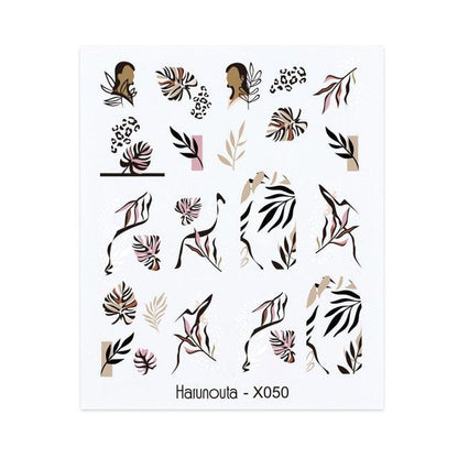 Spring Simple Green Theme Water Decal Sticker Flower Leaf Tree Summer Slider For Manicuring Nail Art Watermarks Art Decoration Manicure Tools Nail Watermark Decals iridescent Decoration Nail Self-Adhesive Decals Nail Stickers Water Transfer Fresh Nail